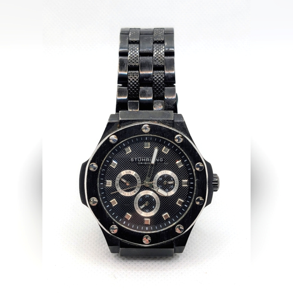 Apocalypse Sport 160R Quartz 46mm Classic Watch Gunmetal Black Band Stührling